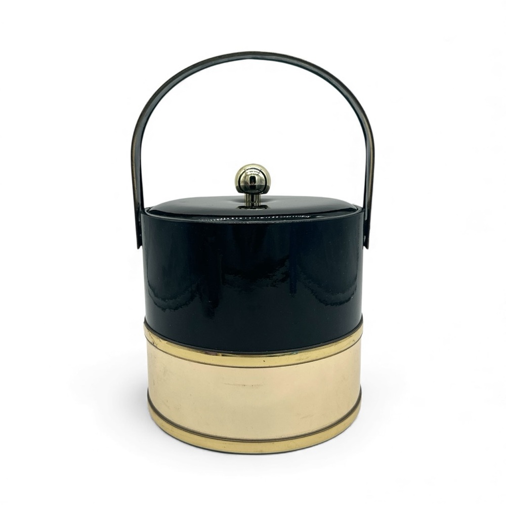 Retro MCM, Georges Briard,‎ black and gold ice bucket
